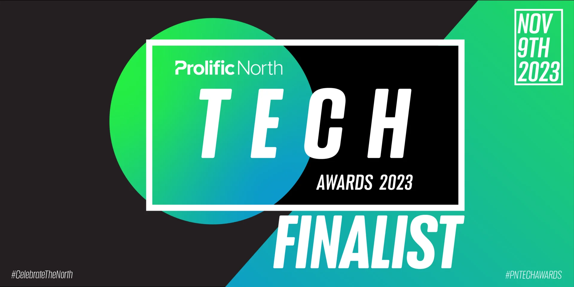 Prolific North Tech Award 2023 Finalist Banner