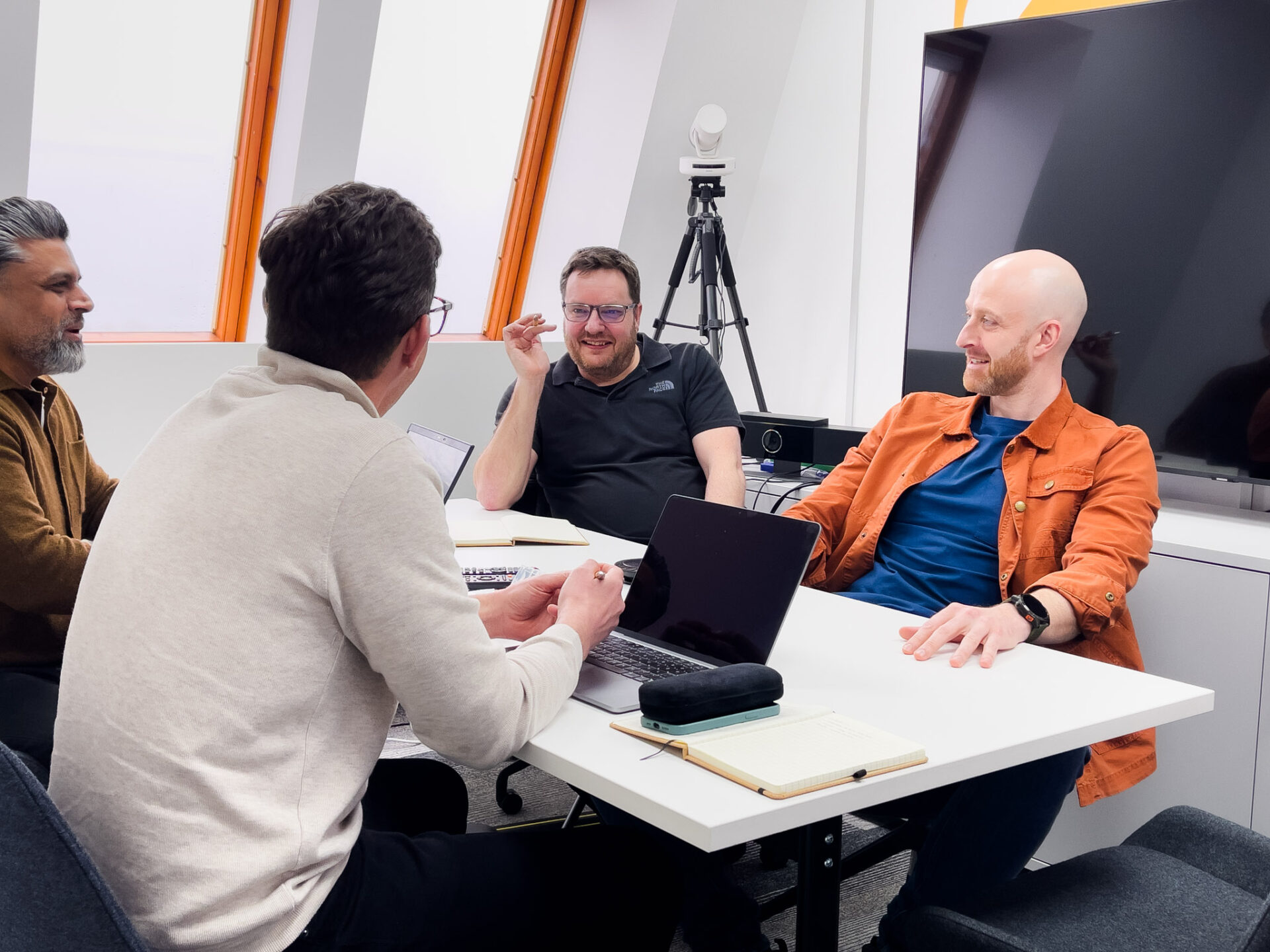 Tech Commercial Team Planning. Left to right: Rob, Paul and Shaun in the Horsforth Office