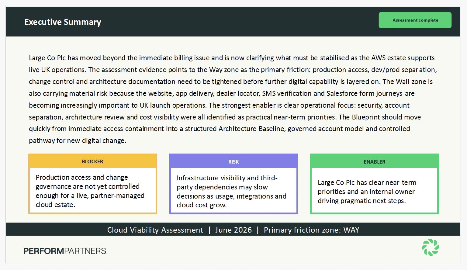 Opportunity Accelerator Sample Extract Page FREE Downlaod from Perform Partners