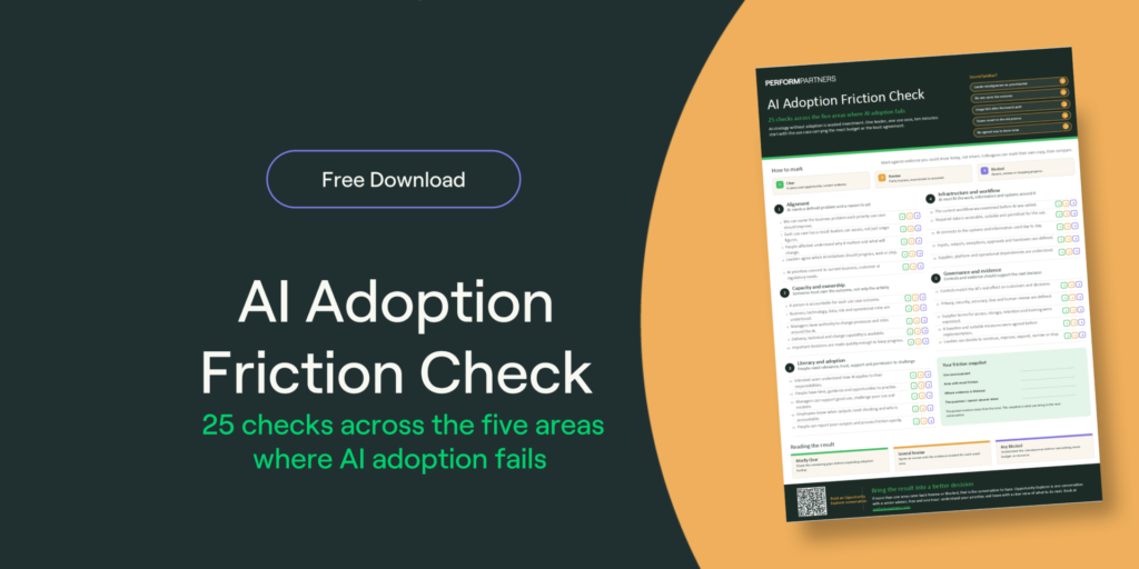 AI Adoption Friction Check - Perform Partners - AI FREE Resource